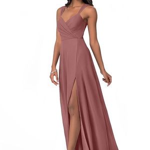 Azazie Nahrin bridesmaid dress Desert rose. Custom size (2 - 4). Garment bag
